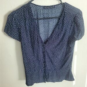 ABERCROMBIE & FITCH Women's Viscose Polka Dot Blouse
